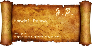 Handel Panna névjegykártya